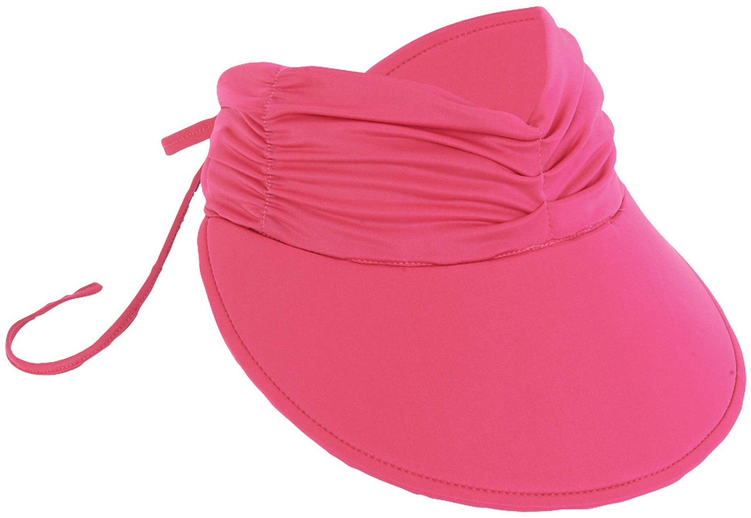 Sun N’ Sand Womens Poly Adjustable Tie Sun Visor