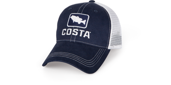 Costa Bass Trucker Hat – Navy/White