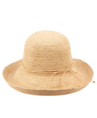 Angela & William Raffia Roll Up Brim Sun Cloche Hat