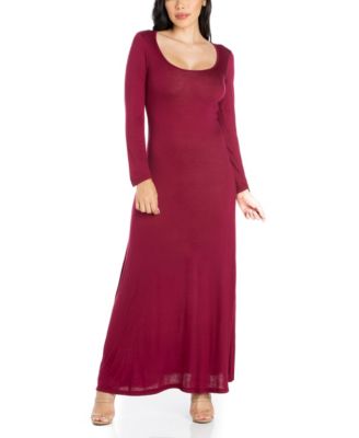 Women’s Long Sleeve T-Shirt Maxi Dress