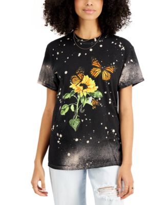 Juniors’ Cotton Butterfly-Print T-Shirt