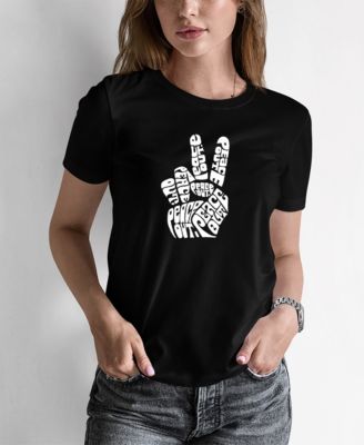 Women’s Word Art Peace Out T-shirt