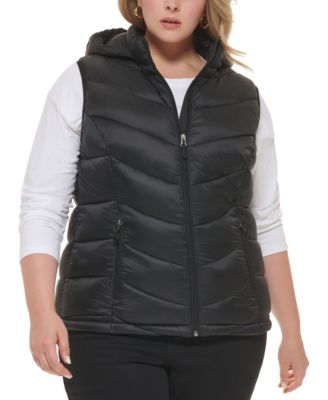 Plus Size Packable Hooded Puffer Vest, Created for Macy’s