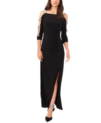 Women’s Jersey Cutout-Sleeve Square-Neck Gown