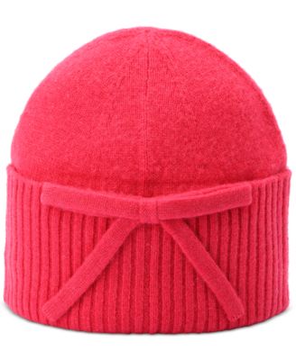 Women’s Bow Ribbed-Cuff Knit Beanie