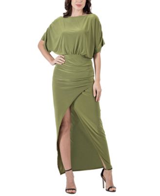 Women’s Boat Neck Slit Maxi Dress