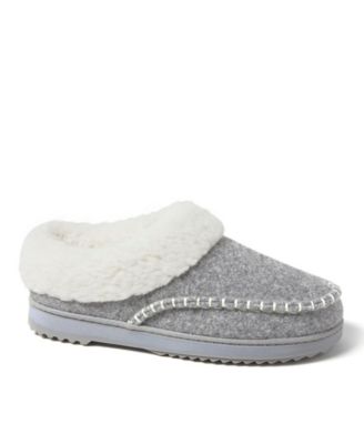 Women’s Nyla Felted Plaid Moc Toe Clog Slippers