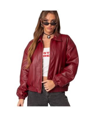 Women’s Halley faux leather bomber jacket