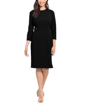 Women’s Jewel-Neck 3/4-Sleeve Sheath Dress