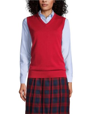 School Uniform Women’s Cotton Modal Fine Gauge Sweater Vest