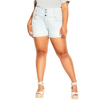 Plus Size High Waist Light Short