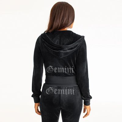 Juicy Hoodie With Zodiac Bling