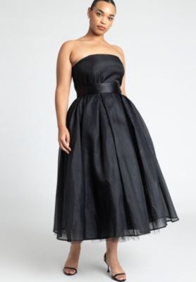 Plus Size Strapless Crinoline Dress