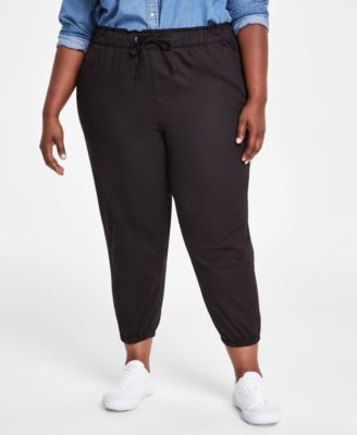 Plus Size Off-Duty High Rise Relaxed Jogger Pants