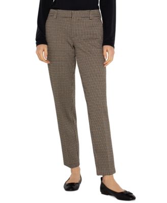 Liverpool Women’s Kelsey Mid Rise Plaid Knit Straight-Leg Pants