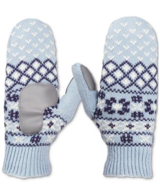 Nordic Fair Isle Water Repellent Knit Mittens