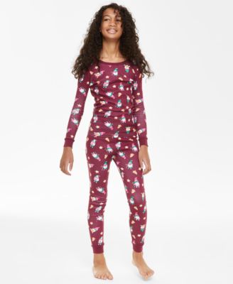 Little & Big Kids Gnomes Cotton Snug Fit Matching Family Pajamas Set, Created for Macy’s