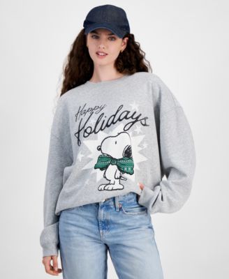 Juniors’ Snoopy Happy Holidays Sweatshirt