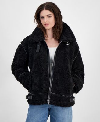 Women’s Sherpa Fleece Zip-Front Jacket, Created for Macy’s