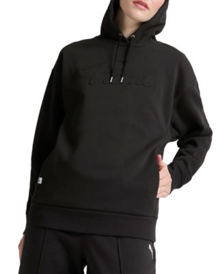 Women’s Embossed-Logo Fleece Hoodie