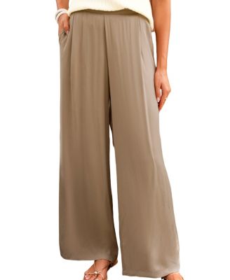 Women’s Neutral High-Rise Wide Leg Pants