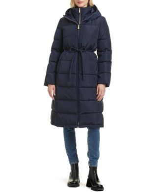 Women’s Hooded Maxi Down Coat With Self Tie