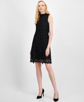 Women’s Floral Lace Tie-Back Shift Dress