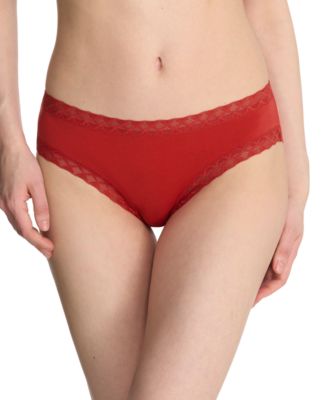 Bliss Lace-Trim Cotton Brief Underwear 156058