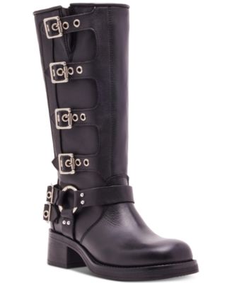 Women’s Rocky Knee-High Buckled Moto Boots