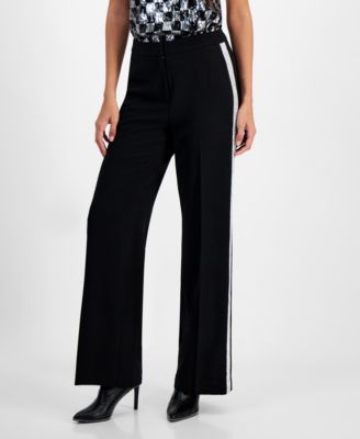 Women’s High Rise Rhinestone-Trim Pants, Created for Macy’s