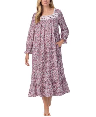 Women’s Cotton Printed Lace-Trim Ballet Nightgown