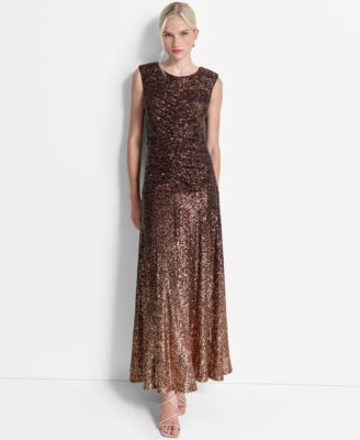 Women’s Sleeveless Sequin Ombré Gown