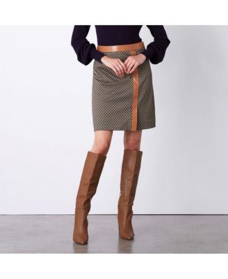 Women’s Ponte Jacquard Skirt Lattice