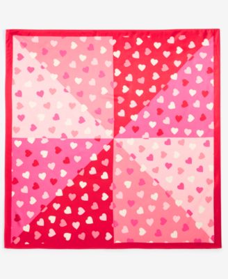 Colorblock Hearts Square Scarf, Exclusively at Macy’s