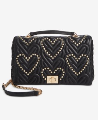 Soft Small Ajae Quilted Studded Heart Shoulder Bag, Created for Macy’s