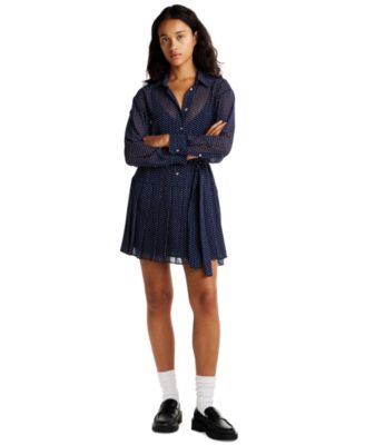 Women’s Star Print Mini Shirt Dress