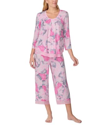 Women’s Printed Cropped Pajama Set