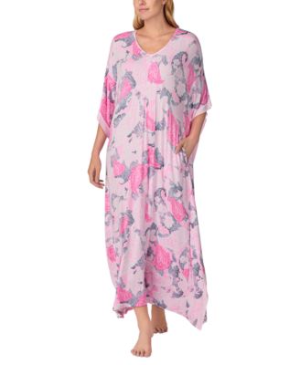 Women’s Printed V-Neck Caftan Nightgown