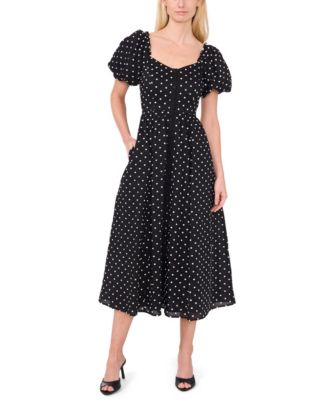 Women’s Puff Sleeve Button Down Dress