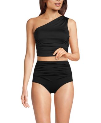 Women’s Ruched One Shoulder Tankini Top