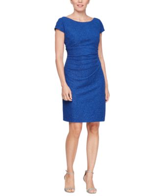 Women’s Cap-Sleeve Round-Neck Sheath Dress