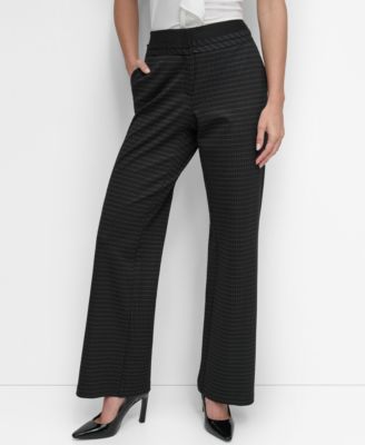 Women’s Classic Plaid Ponte-Knit Pants