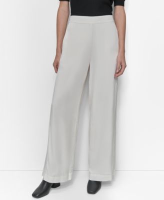 Women’s Twill Pull-On Wide Leg Pants