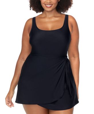 Trendy Plus Size Calabria Side-Tie Swimdress