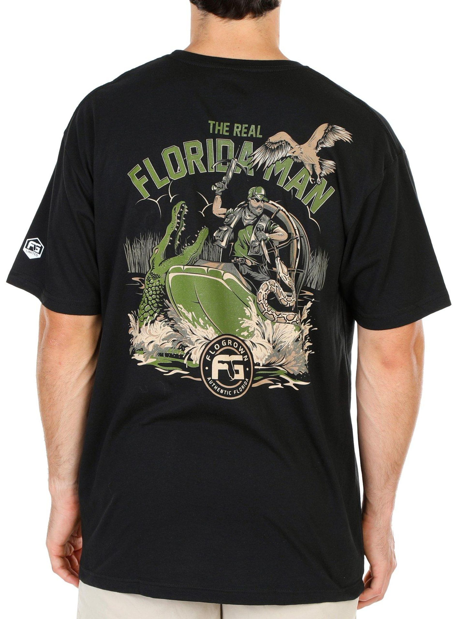 FloGrown Mens The Real Florida Man Short Sleeve T-Shirt