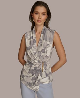 Women’s Printed Sleeveless V-Neck Top