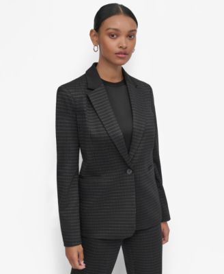 Petite Ponte One-Button Blazer