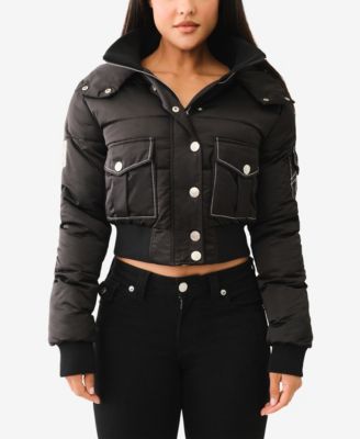 Women’s Shrunken Puffer Hooded Jacket