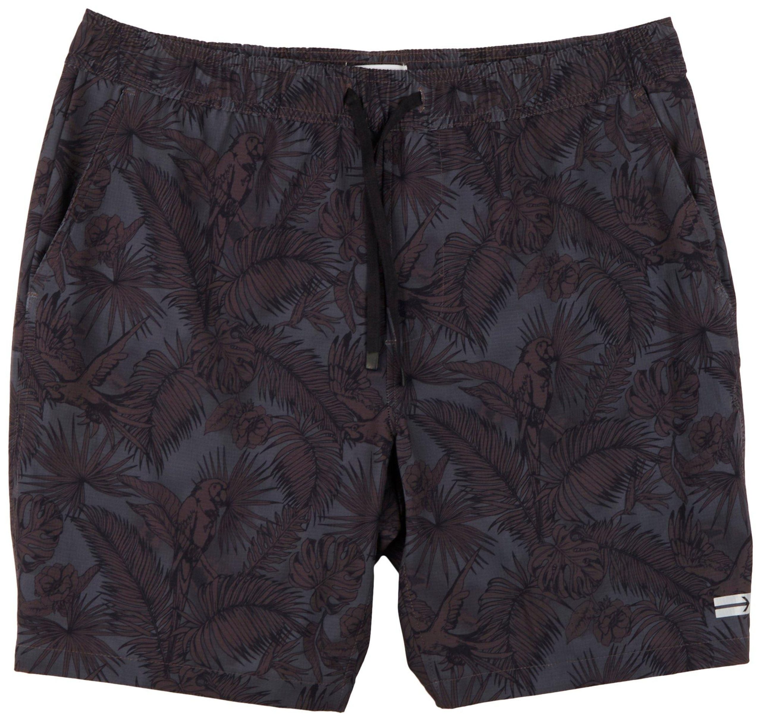 PROJEK RAW Mens 8 in. Print Swim Shorts