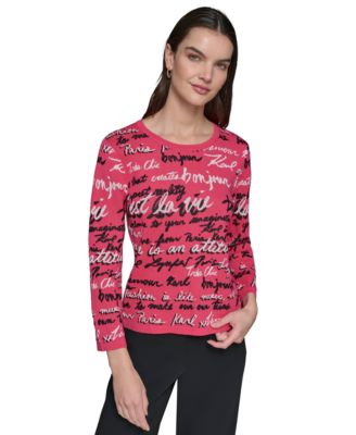 Women’s Allover Script Sweater